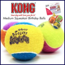 KONG 《寵物發聲網球玩具Air Squeaker Birthday Balls》