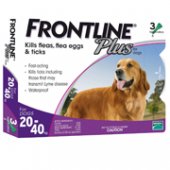 FRONTLINE Plus 狗用殺蚤除牛蜱滴頸藥水– (體重45磅至88磅適用)